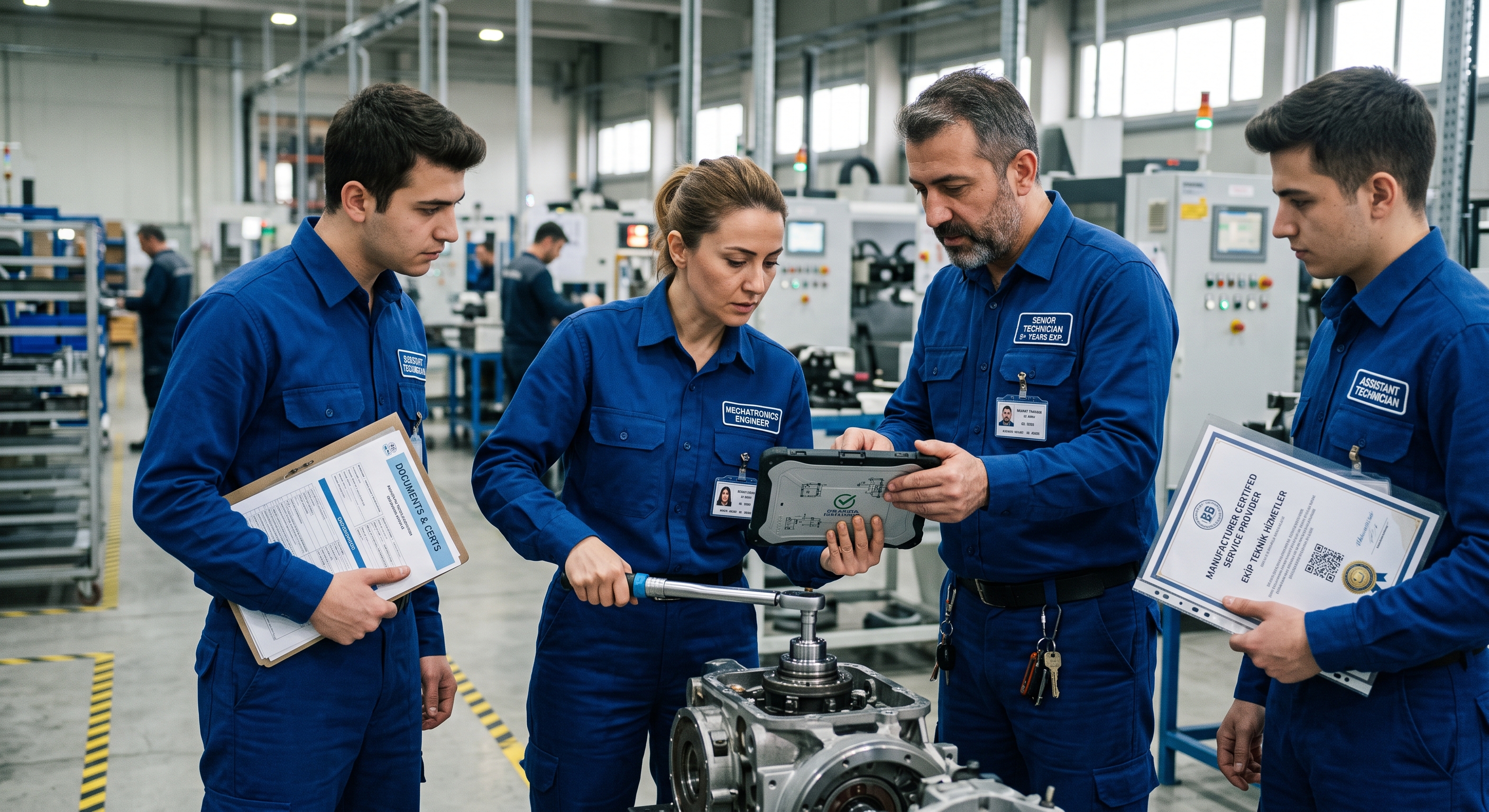 Teknik servis ekibi için görsel alanı